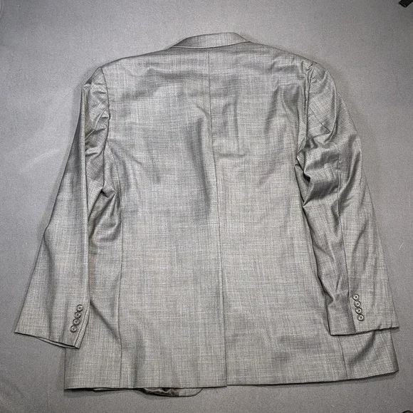 Lauren Ralph Lauren Blazer Mens 54L Gray Plaid Wool Two Button Sport Coat Jacket